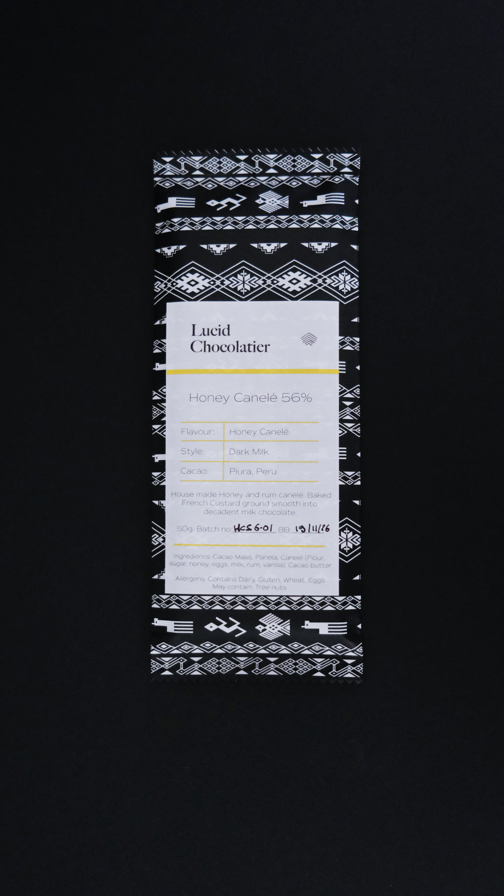 56% Homewood honey Canelé milk chocolate