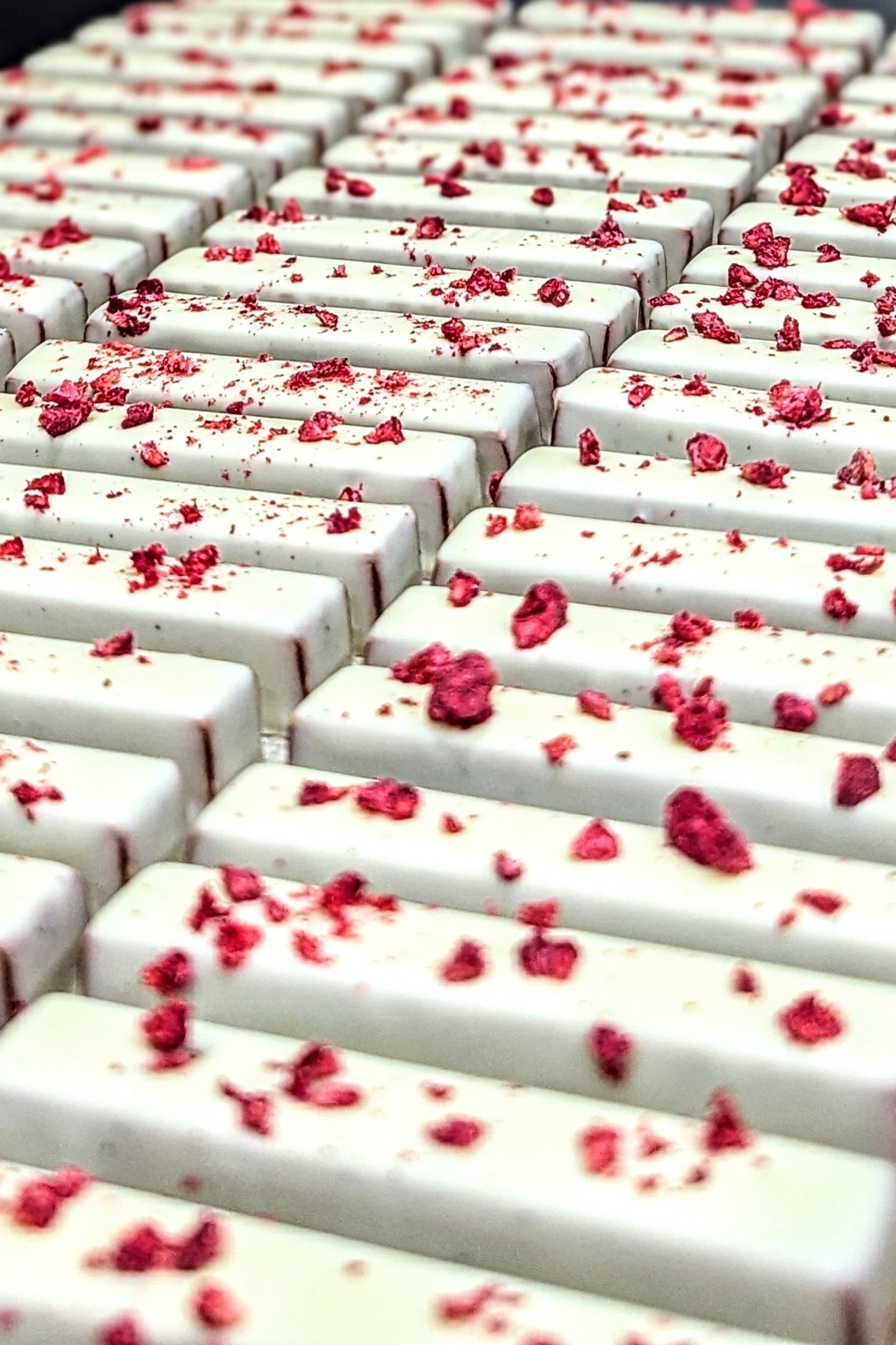 
                  
                    Raspberry Caramel with Vanilla White Chocolate
                  
                